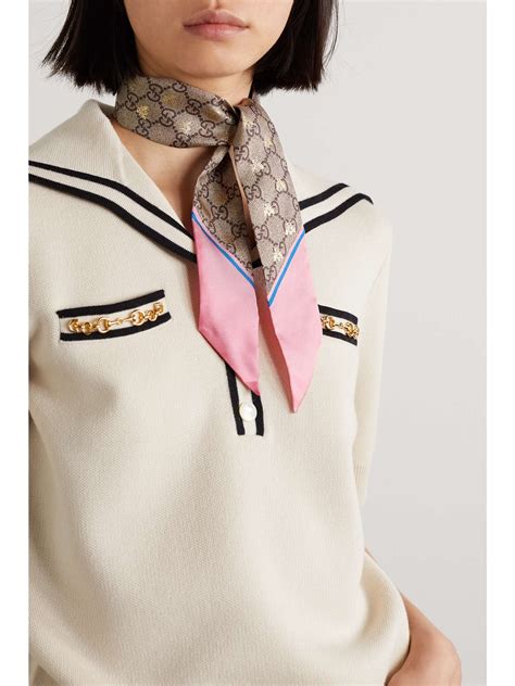 gucci sea life scarf|Gucci silk neck handbags.